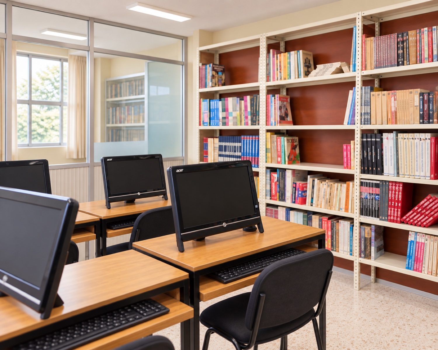 Área de estudio, biblioteca y cómputo