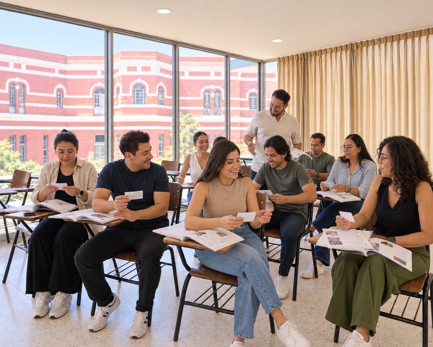 Trabajo en equipo durante la clase