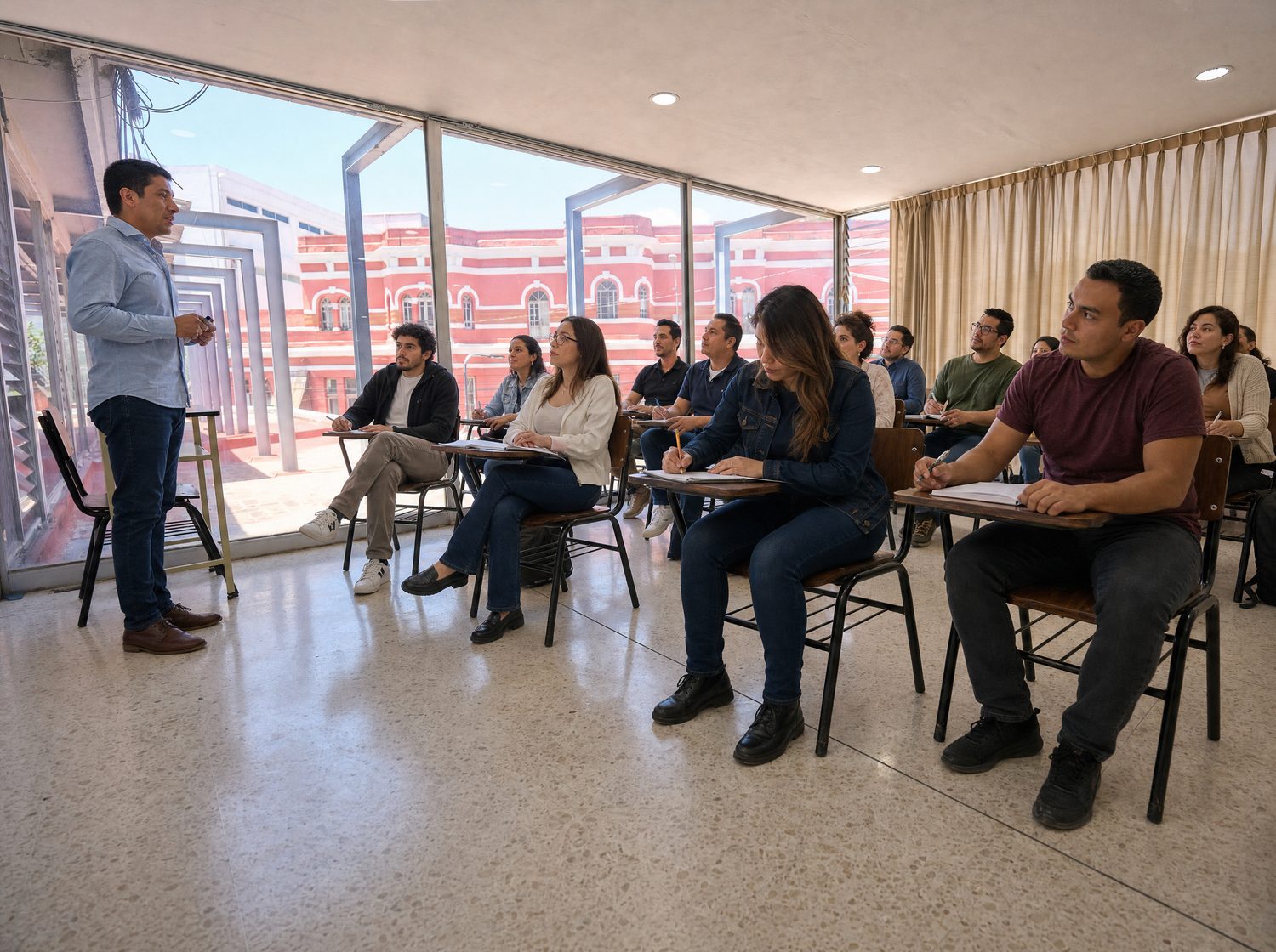 Docente impartiendo clase